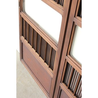 障子枠付 釘無細身格子戸 4枚1組　L1144 