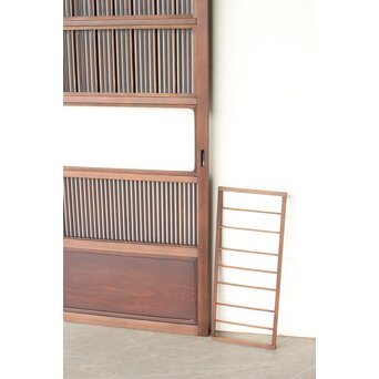 障子枠付 釘無細身格子戸 4枚1組　L1144 