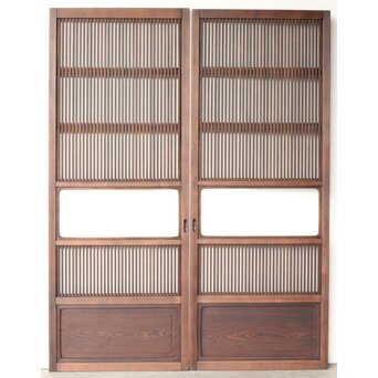 障子枠付 釘無細身格子戸 4枚1組　L1144 AB　表