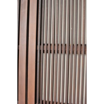 障子枠付 釘無細身格子戸 4枚1組　L1144 