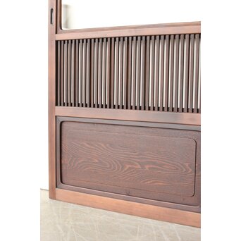 障子枠付 釘無細身格子戸 4枚1組　L1144 