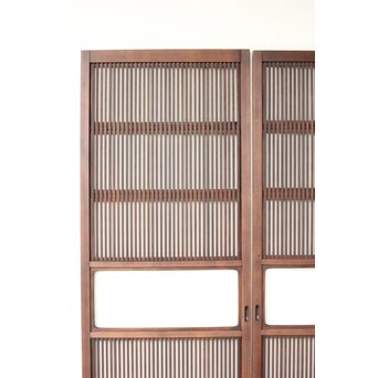 障子枠付 釘無細身格子戸 4枚1組　L1144 