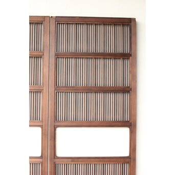 障子枠付 釘無細身格子戸 4枚1組　L1144 
