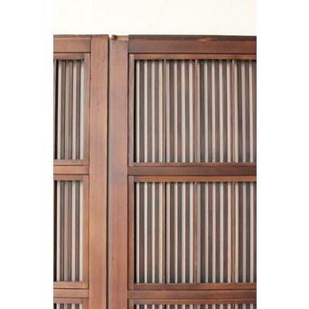 障子枠付 釘無細身格子戸 4枚1組　L1144 