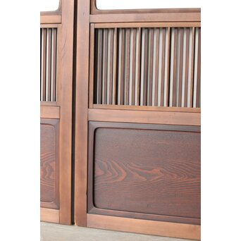 障子枠付 釘無細身格子戸 4枚1組　L1144 