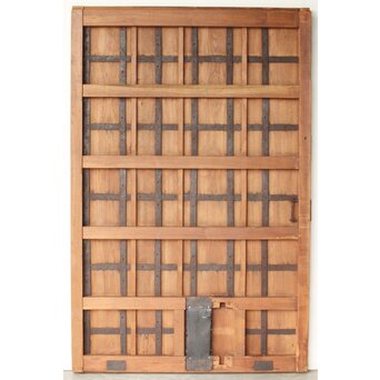 総栗 鉄格子の蔵戸　W0177Y ウラ