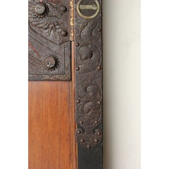 庄内手 鍾馗大鉄金具蔵戸　W0178Y 