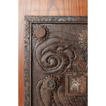 庄内手 鍾馗大鉄金具蔵戸　W0178Y 