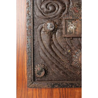 庄内手 鍾馗大鉄金具蔵戸　W0178Y 