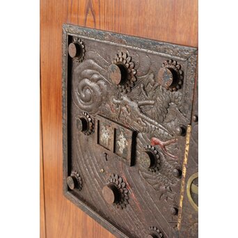 庄内手 鍾馗大鉄金具蔵戸　W0178Y 