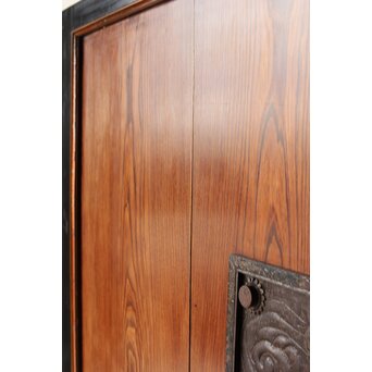 庄内手 鍾馗大鉄金具蔵戸　W0178Y 