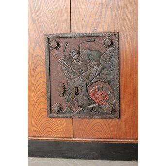 庄内手 鍾馗大鉄金具蔵戸　W0178Y 