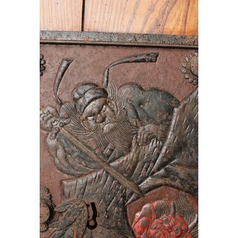 庄内手 鍾馗大鉄金具蔵戸　W0178Y 