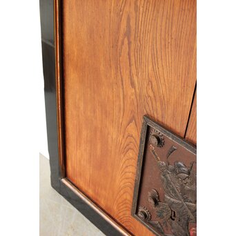 庄内手 鍾馗大鉄金具蔵戸　W0178Y 