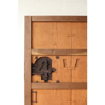 庄内手 鍾馗大鉄金具蔵戸　W0178Y 