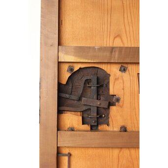 庄内手 鍾馗大鉄金具蔵戸　W0178Y 