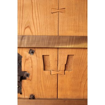 庄内手 鍾馗大鉄金具蔵戸　W0178Y 