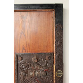 庄内手 鍾馗大鉄金具蔵戸　W0178Y 