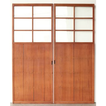 レトロクリアガラス戸 2枚1組　GD0250