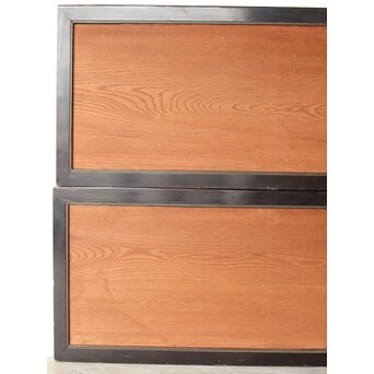 竜田川 欅一枚板木彫欄間 2枚1組　R0443Y 