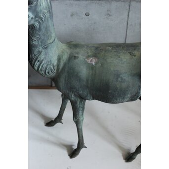 銅製 牡鹿女鹿置物　M438 