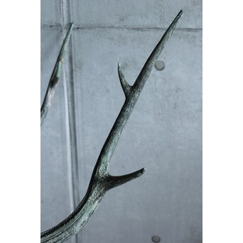 銅製 牡鹿女鹿置物　M438 