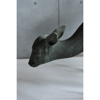 銅製 牡鹿女鹿置物　M438 