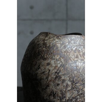 和太守卑良 流彡文器 杉文壺 花器　P501 