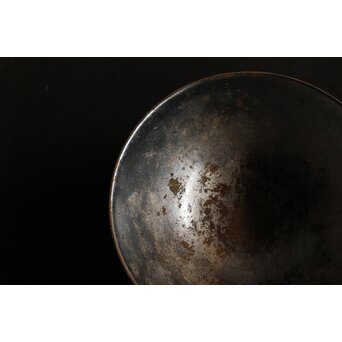 雲林院宝山/寶山 銀彩南蛮丸形 菓子器 　P502 