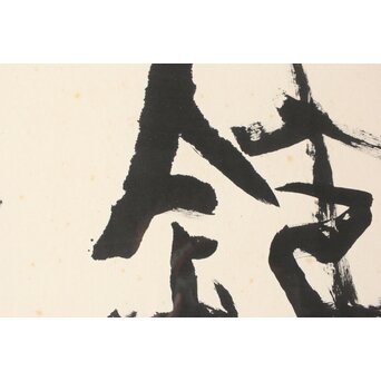 書家 青山杉雨【鉄腸】大作 紙本 額装　Z561 