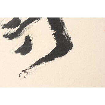 書家 青山杉雨【鉄腸】大作 紙本 額装　Z561 