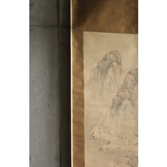 風外本高 禅画 五百羅漢図 紙本掛軸　Z562 