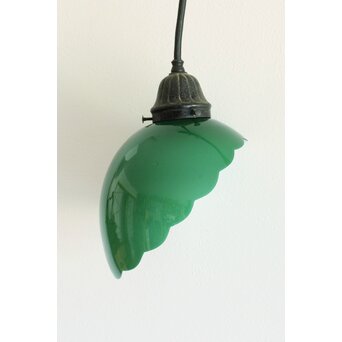 輪花 緑色電笠　A485 