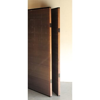 堀田秀叢 鷹松図 一双 銀屏風　Z563 