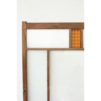 中型 花黄色ガラス戸　GD0251 