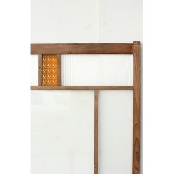 中型 花黄色ガラス戸　GD0251 