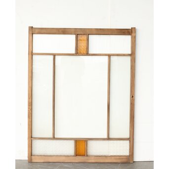 中型 花黄色ガラス戸　GD0251