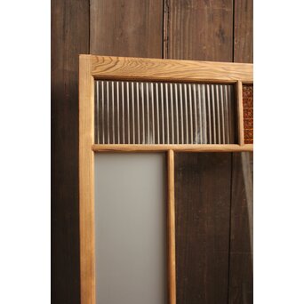 中型 花黄色ガラス戸　GD0251 