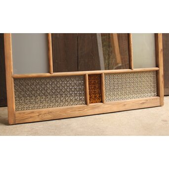 中型 花黄色ガラス戸　GD0251 