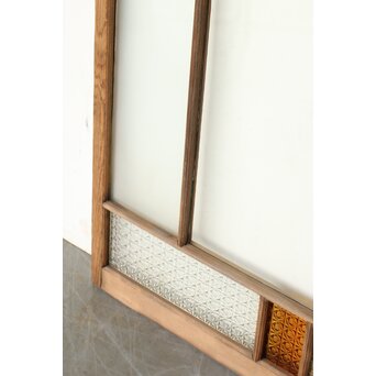 中型 花黄色ガラス戸　GD0251 