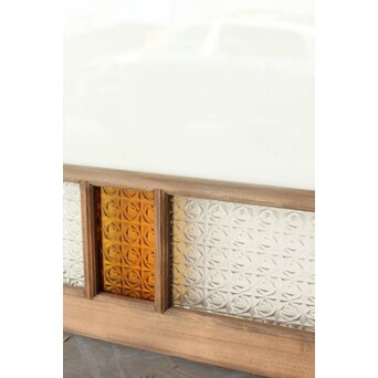 中型 花黄色ガラス戸　GD0251 