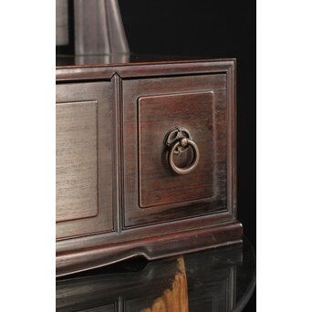 太田萬吉作か 指物唐木鏡台　X474 