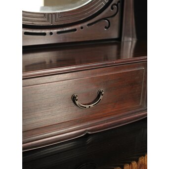 太田萬吉作か 指物唐木鏡台　X474 