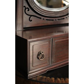 太田萬吉作か 指物唐木鏡台　X474 