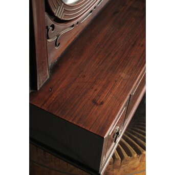 太田萬吉作か 指物唐木鏡台　X474 