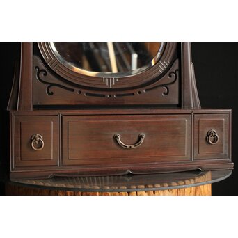 太田萬吉作か 指物唐木鏡台　X474 