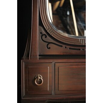 太田萬吉作か 指物唐木鏡台　X474 