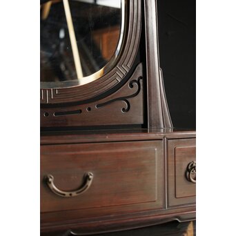 太田萬吉作か 指物唐木鏡台　X474 