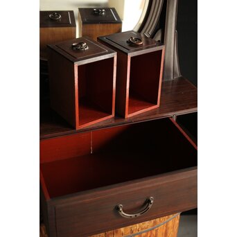 太田萬吉作か 指物唐木鏡台　X474 