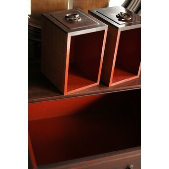 太田萬吉作か 指物唐木鏡台　X474 